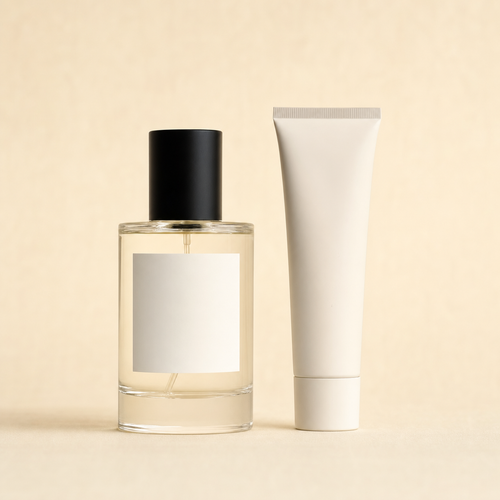 Duo Signature Yasmine : 1 parfum Kane 50 ml et 1 soin coréen offert, fond beige doré