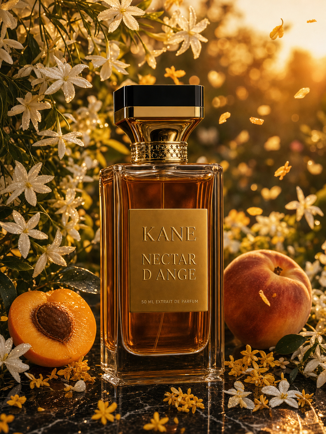 Kane Parfum Nectar d'Ange — flacon hero jardin sunset