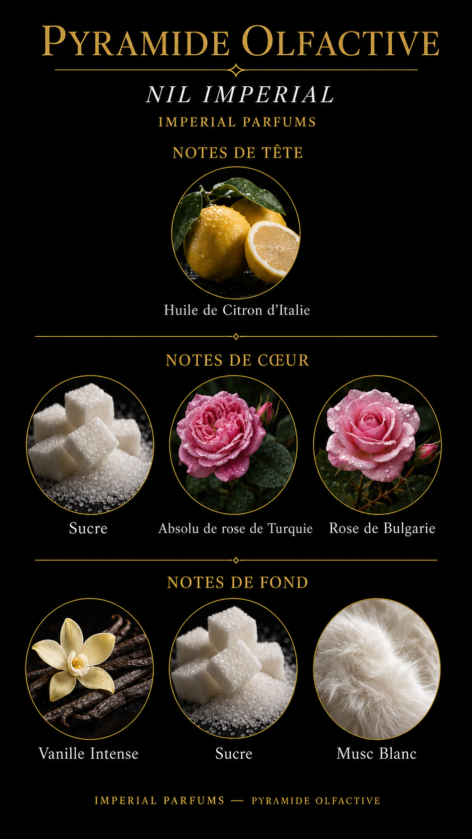 Pyramide olfactive Nil Imperial — Imperial Parfums