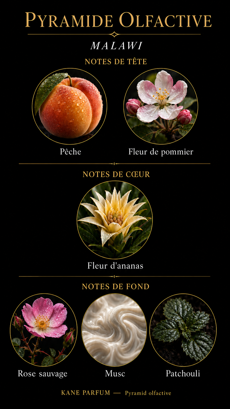 Pyramide olfactive Malawi — Kane Parfum