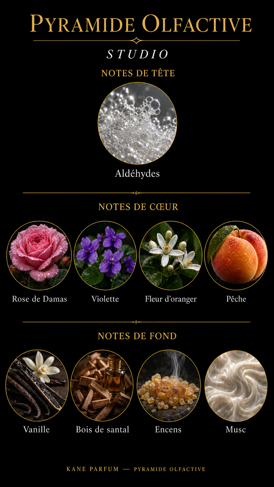 Pyramide olfactive Studio — Kane Parfum